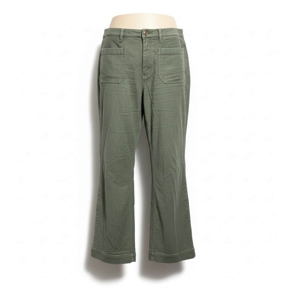 Faherty Stretch Terry Patch Pocket Pant Women's Island Olive Green Size 30 X 31